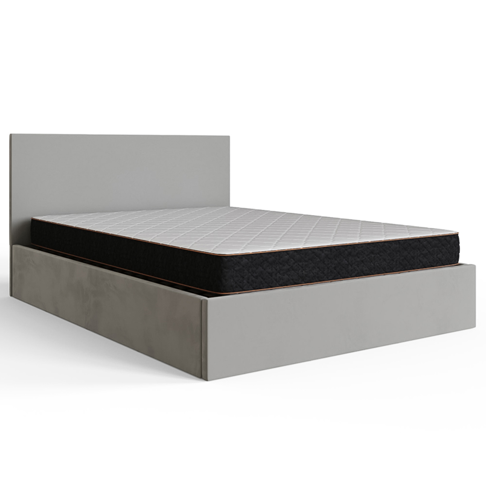 GFW King Size Charcoal Grey Velvet End Lift Ottoman Bed Image 2
