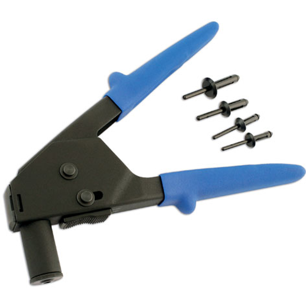 Laser 5494 Long Reach Blue and Black Plastic Riveter with 40 Rivets Image 5