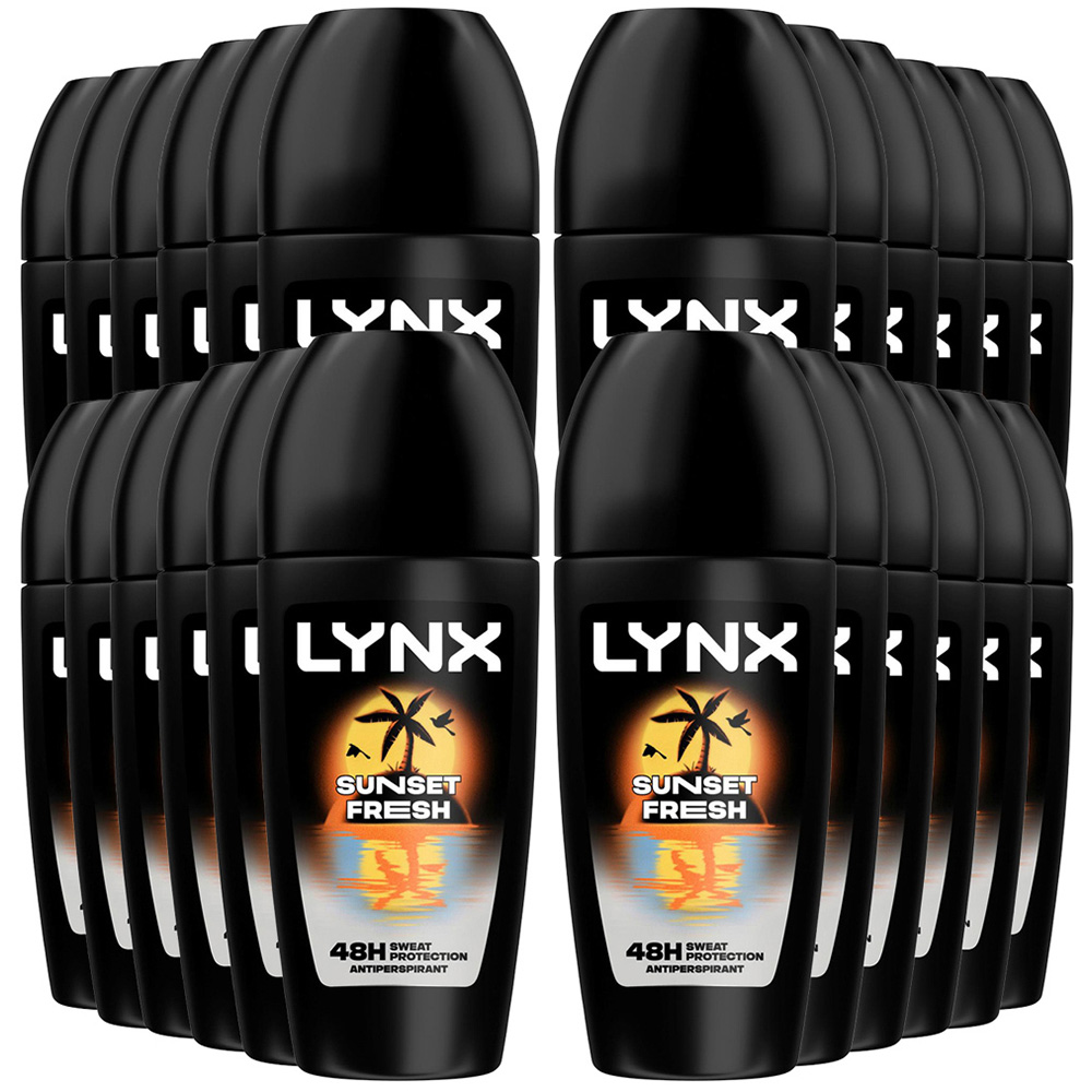 Lynx Sunset Fresh Antiperspirant Deodorant Roll On 50ml 24 Pack Image 1