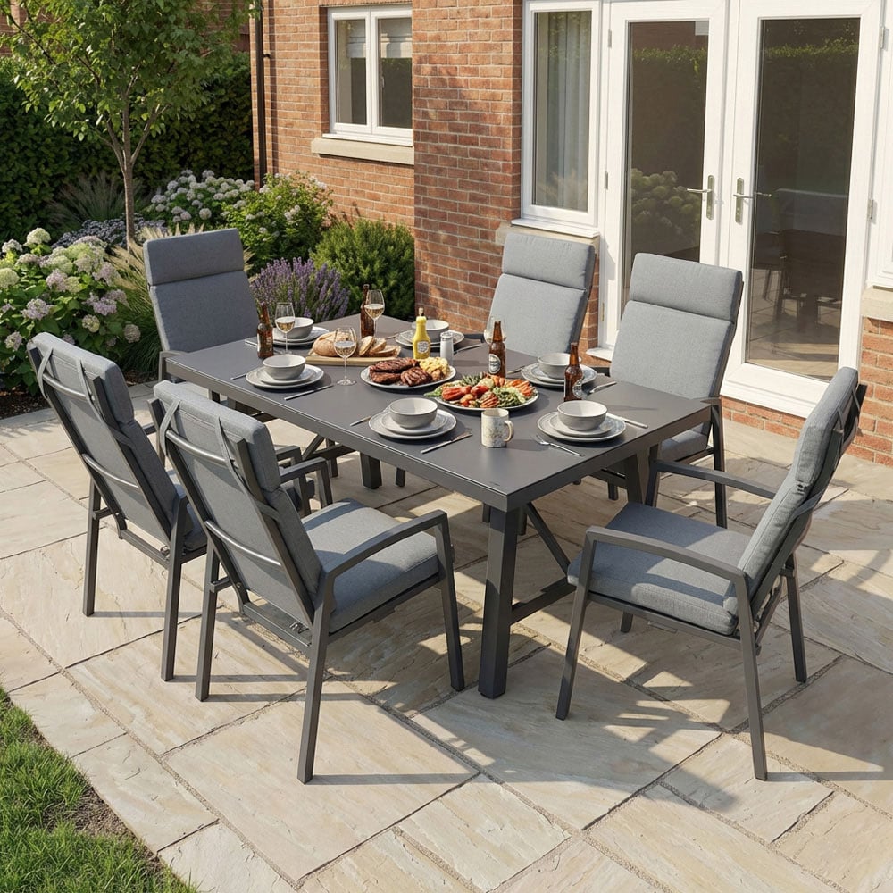 Stowbridge 6 Seater Reclining Dining Set Image 3