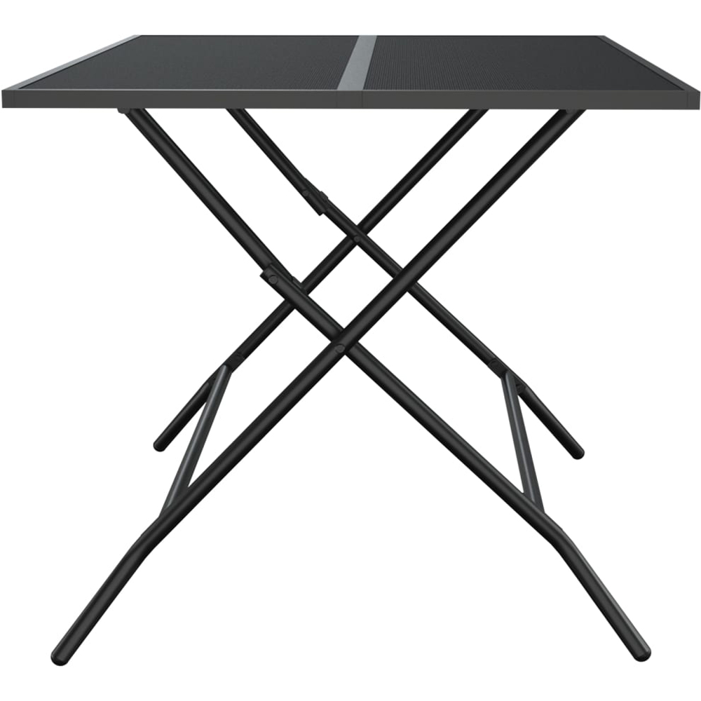 vidaXL Anthracite Steel Mesh Foldable Garden Table 110 x 80 x 72cm Image 4