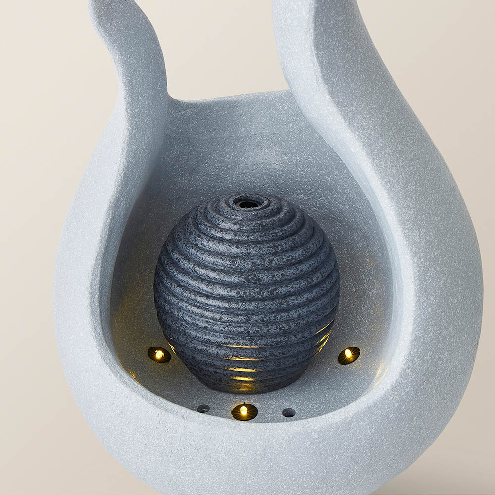 ValueLights Abstract Cascading Water Fountain Feature Solar Powered Outdoor Garden Light Image 3