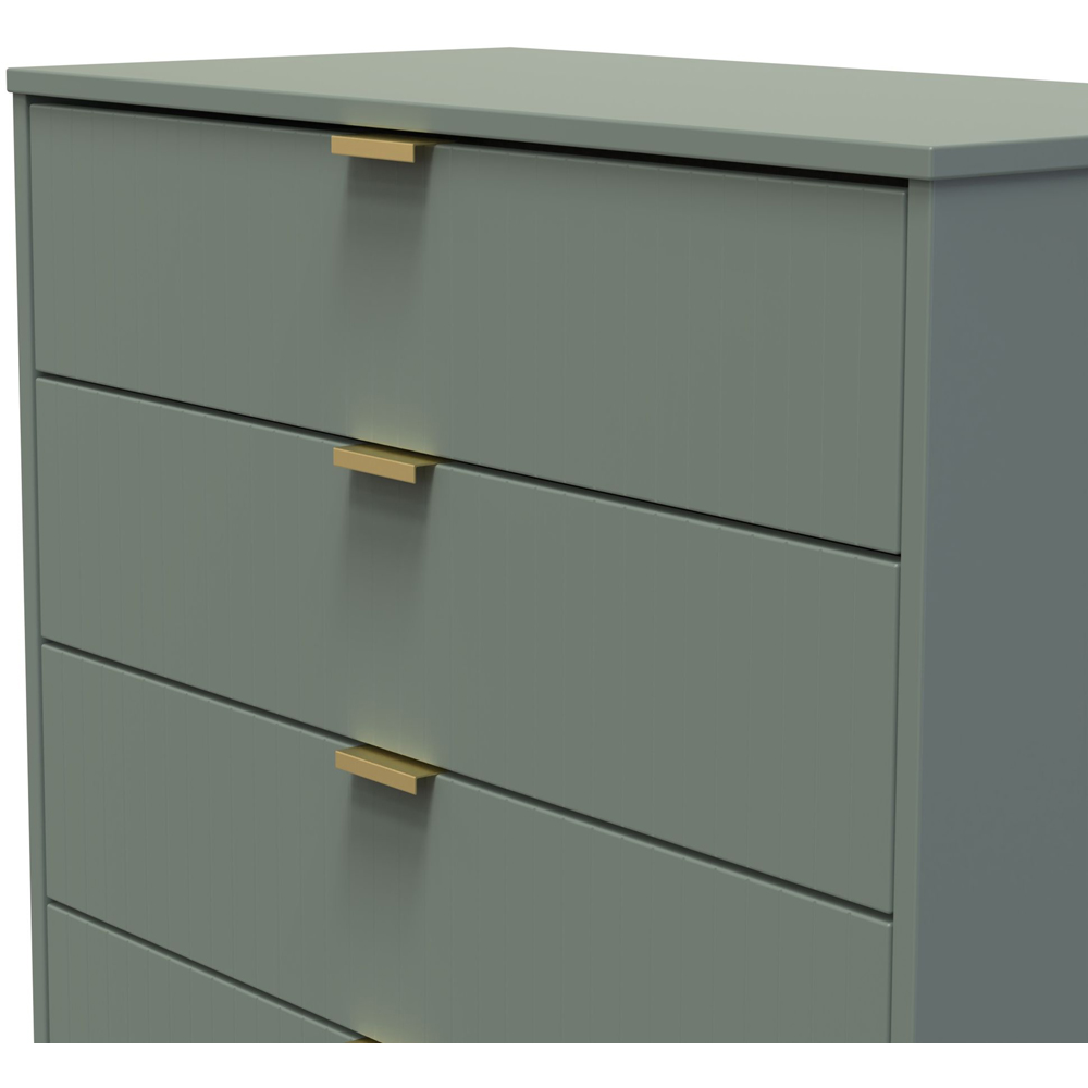 Crowndale 4 Drawer Reed Green Wide Chest of Drawers Ready Assembled Image 5
