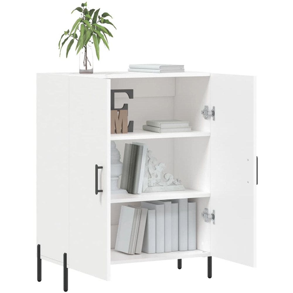 vidaXL 2 Door White Sideboard Image 4