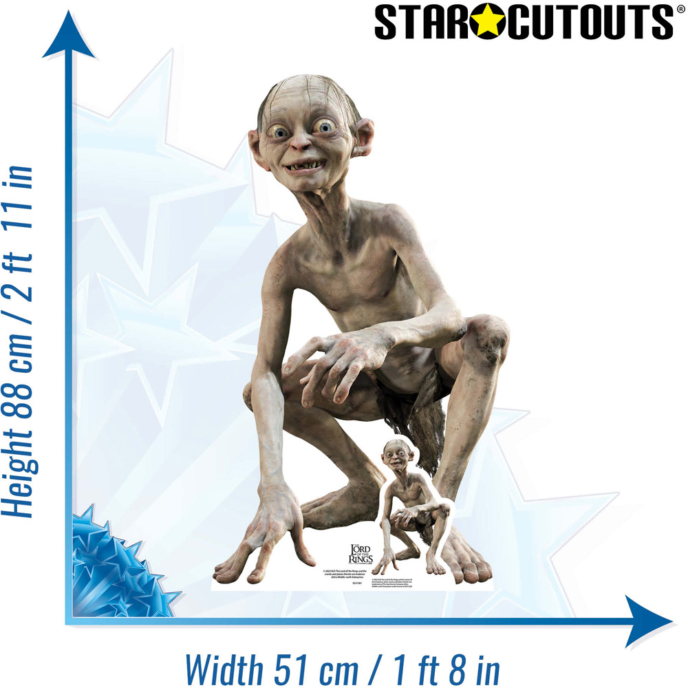 Star Cutouts Gollum The Lord of the Rings Cutout 2.9ft Image 6