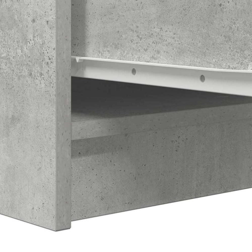 vidaXL 3 Drawer Concrete Grey Sideboard Image 6