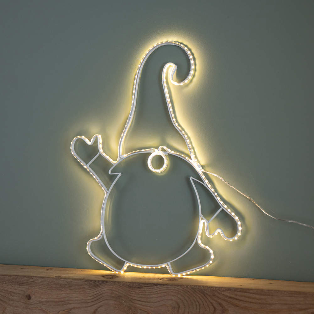 Samuel Alexander 205 Warm White LED Hanging Gonk Silhouette Christmas Decoration 46cm Image 3