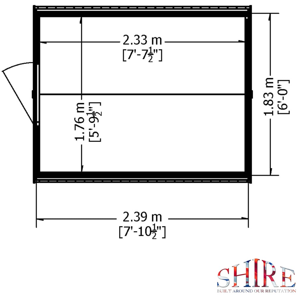 Shire 8 x 6ft Overlap Apex Garden Shed with Windows Image 7