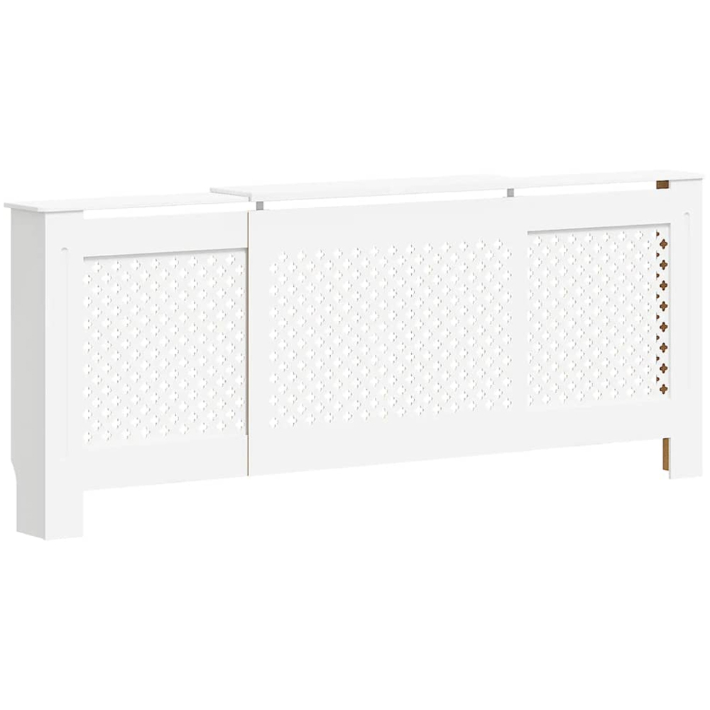 vidaXL White MDF Adjustable Radiator Cover 815 x 1420-2050mm Image 1