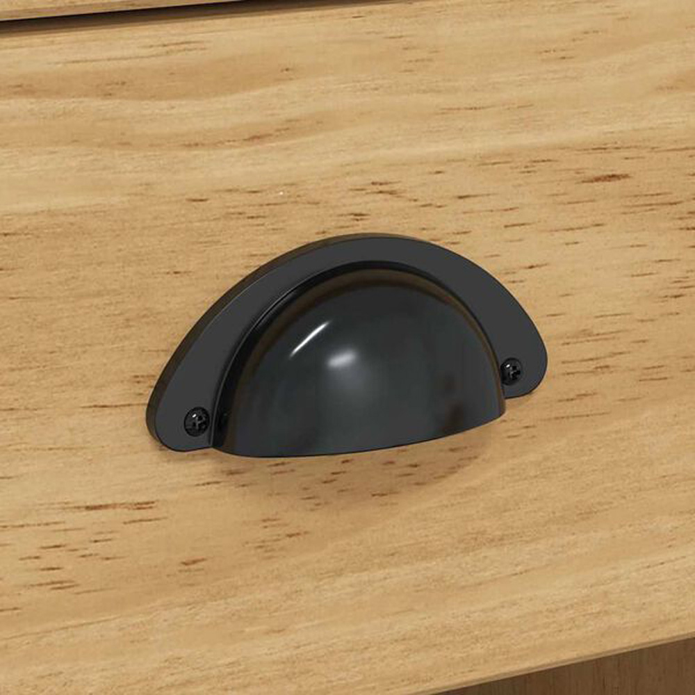 vidaXL Bodo 2 Shelf Single Drawer Honey Brown Wooden Bedside Cabinet Image 5