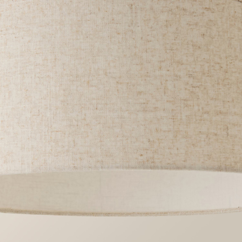 ValueLights Reni Cream Linen Easy Fit Squat Drum Pendant Lamp Shade Image 5