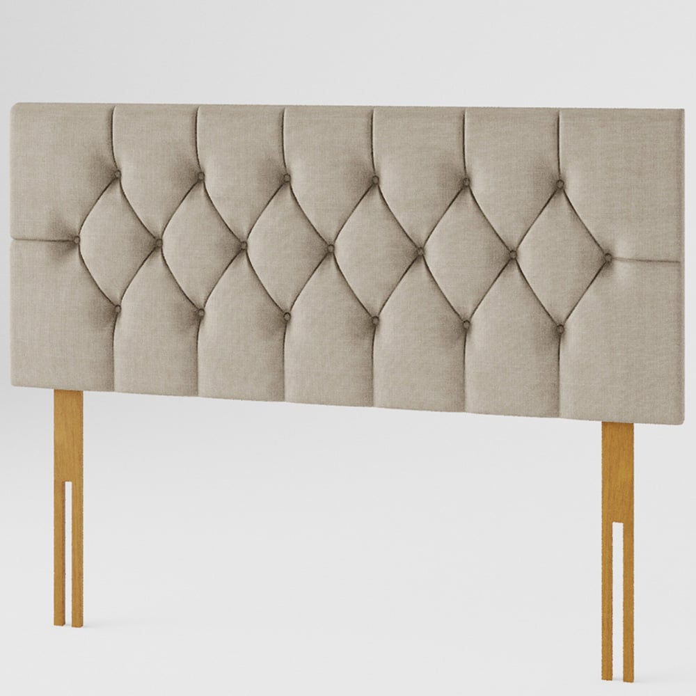 Aspire Furniture Olivier Small Double Natural Eire Linen Headboard Image 2