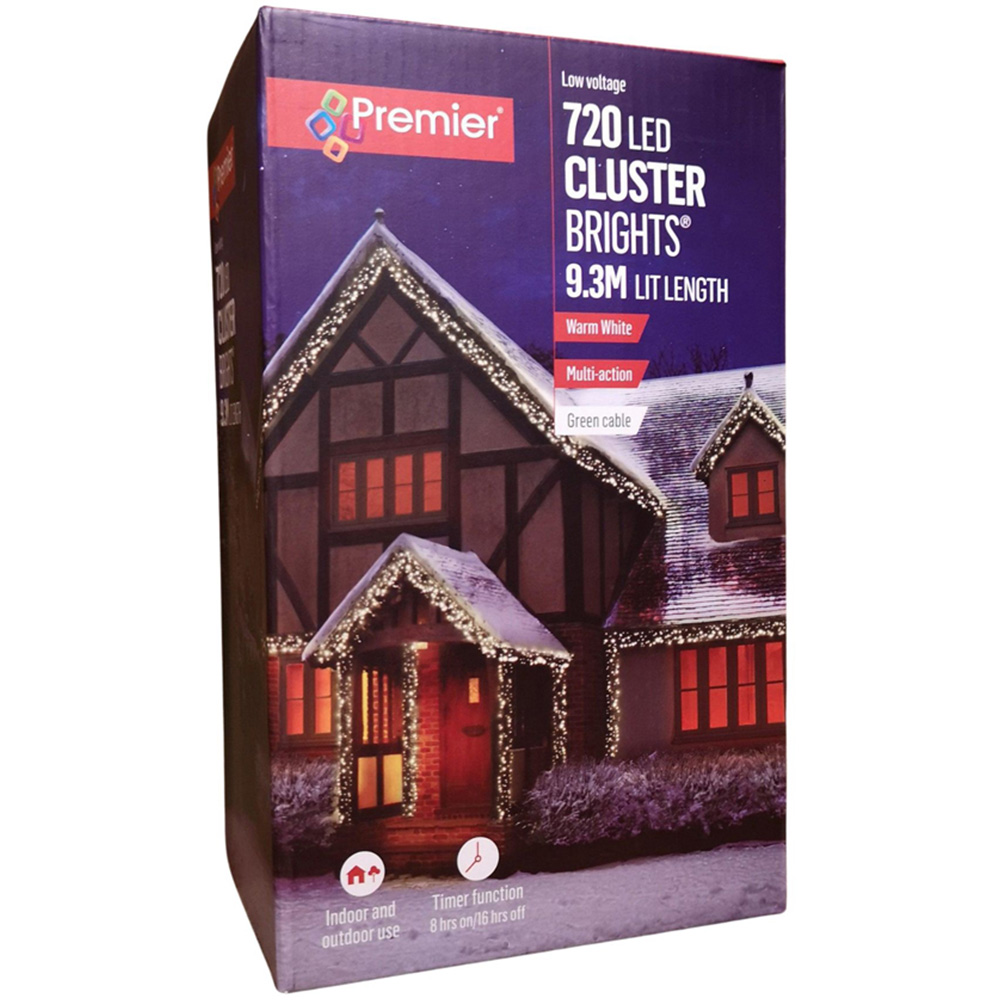 Premier ClusterBrights 720 Warm White LED Cluster String Light 9.3m Image 7