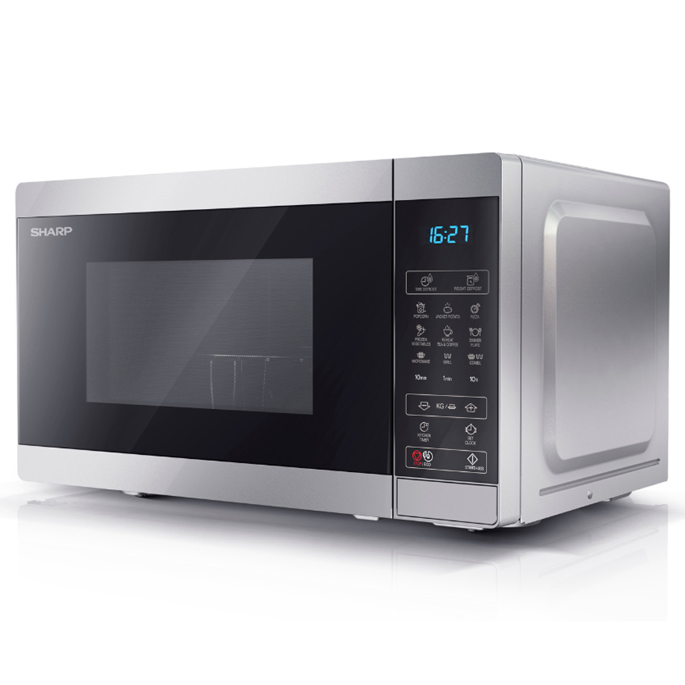 Sharp Silver 20L Grill Electronic Control Microwave 800W Image 3