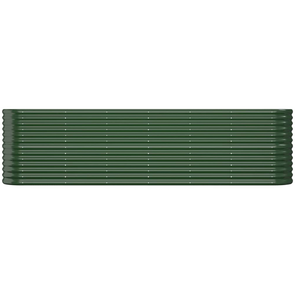 vidaXL Green Galvanised Steel Rectangular Garden Raised Bed 260 x 40 x 68cm Image 2