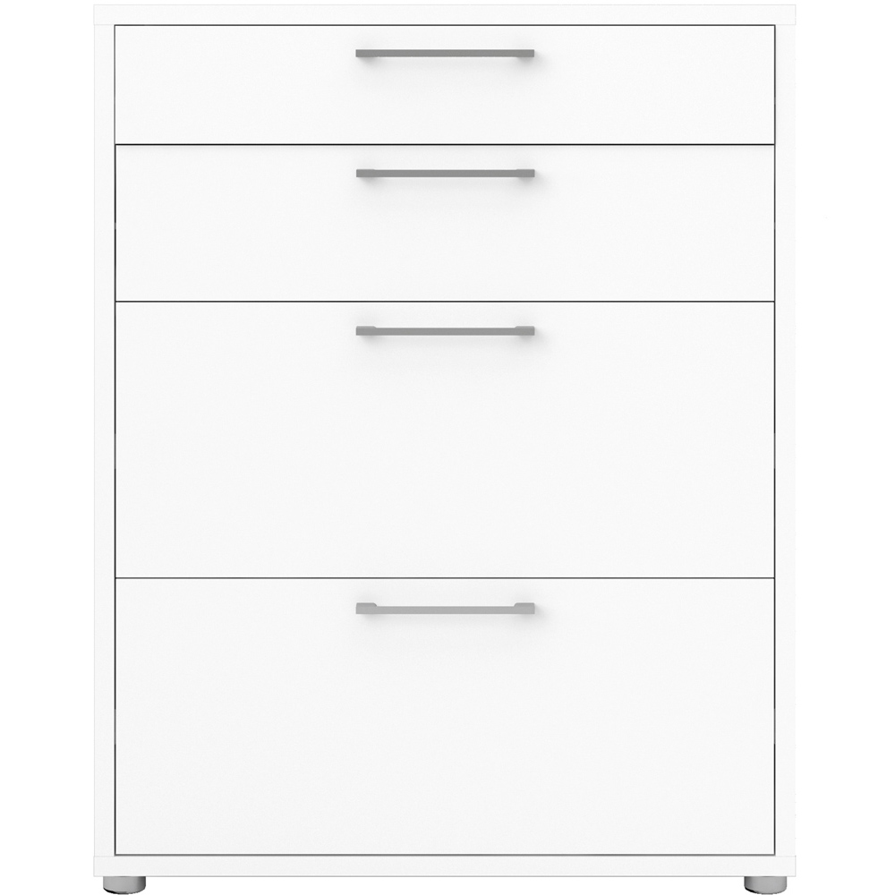 Florence 4 Drawer White Office Storage Image 4