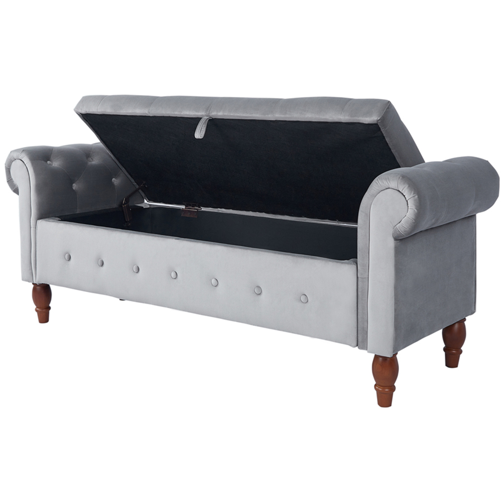 Furniture One Vintage Ottoman Bench with Rolled Armrest 160cm Image 4