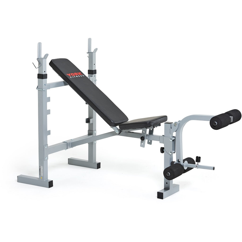 York B530 Grey Heavy Duty Multi-Function Barbell Bench Image 3