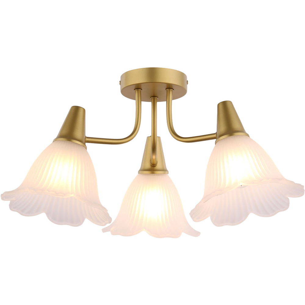 Chloe 3 Way Ceiling Light Fitting Gold Image 8