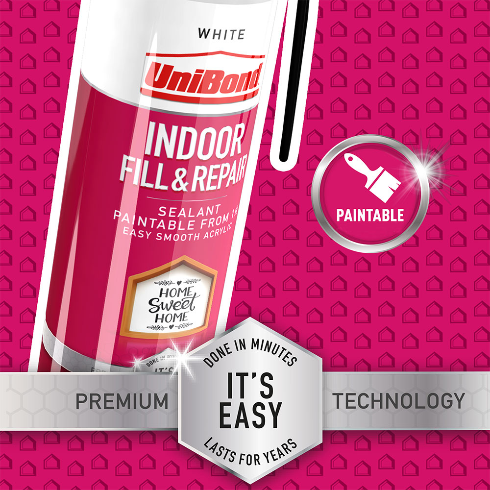 UniBond Indoor Fill and Repair Sealant White Easy Pulse 330g Image 2