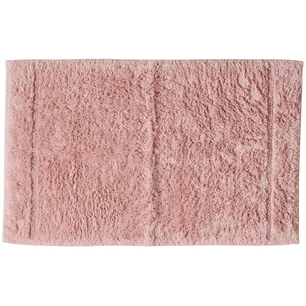Wilko Rose Pink Cotton Bath Mat 50 x 80cm Image 1
