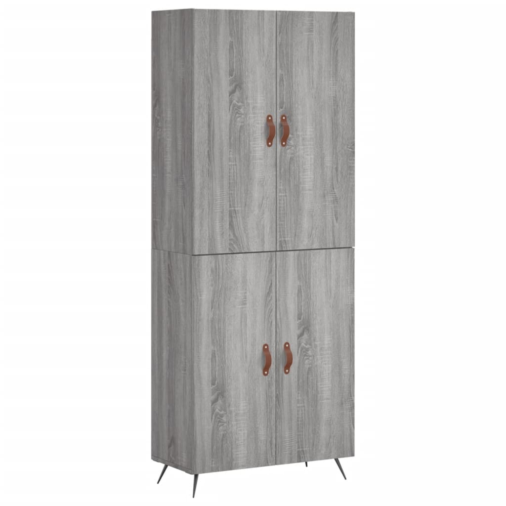 vidaXL 4 Door Grey Sonoma Highboard Image 2