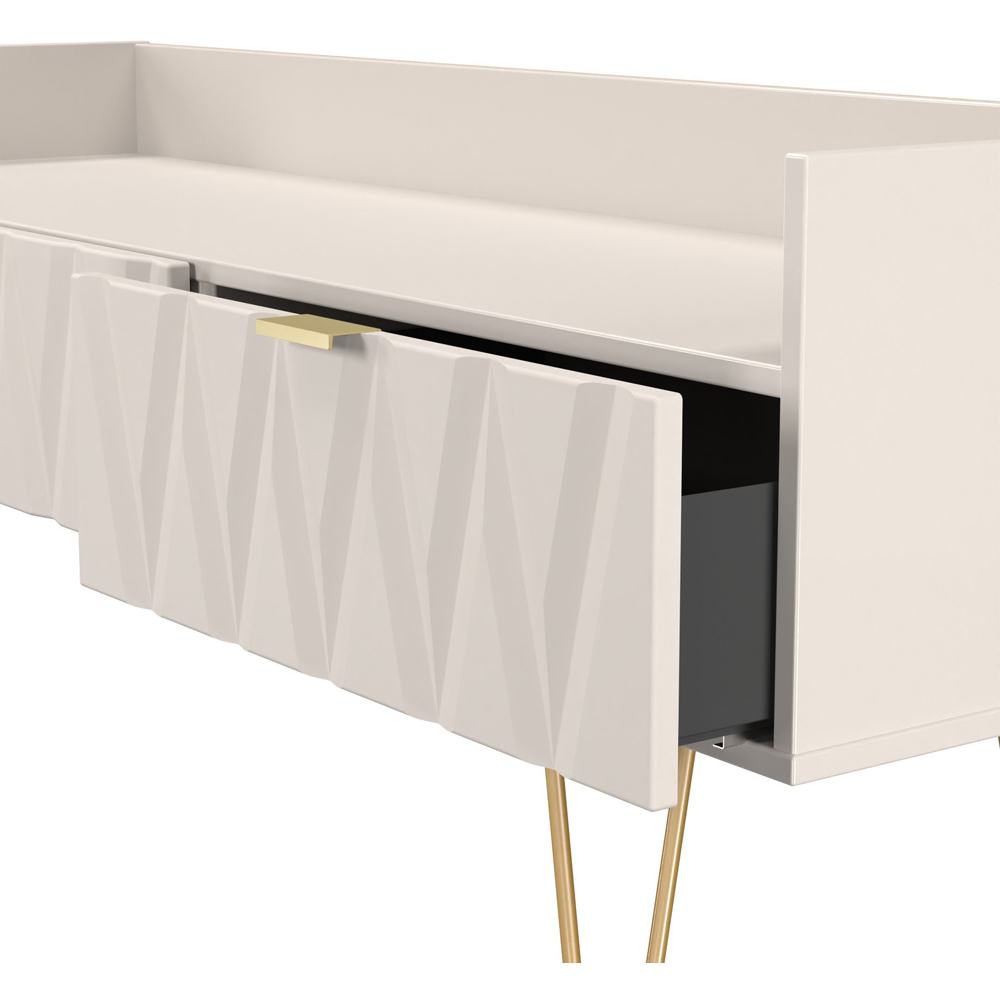 Crowndale Diamond 2 Drawer Kashmir Matt Wide TV Unit Ready Assembled Image 6