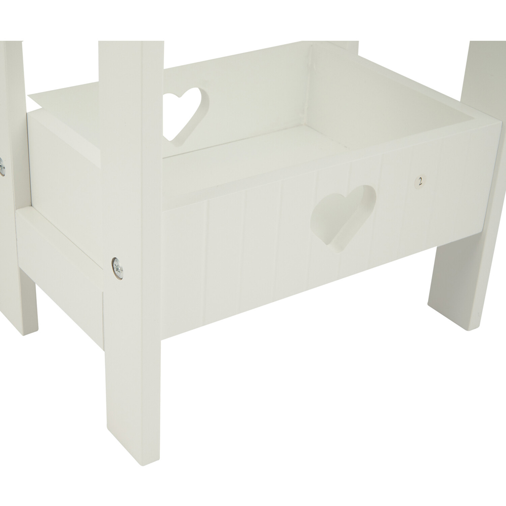Oxford 3 Tier Heart Caddy - White Image 4