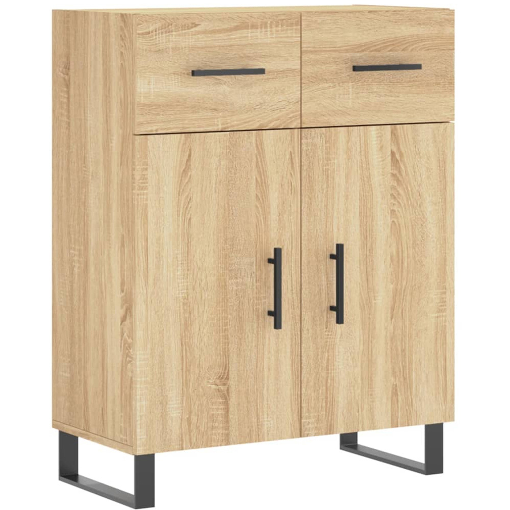 vidaXL 2 Door 2 Drawer Sonoma Oak Sideboard Image 2