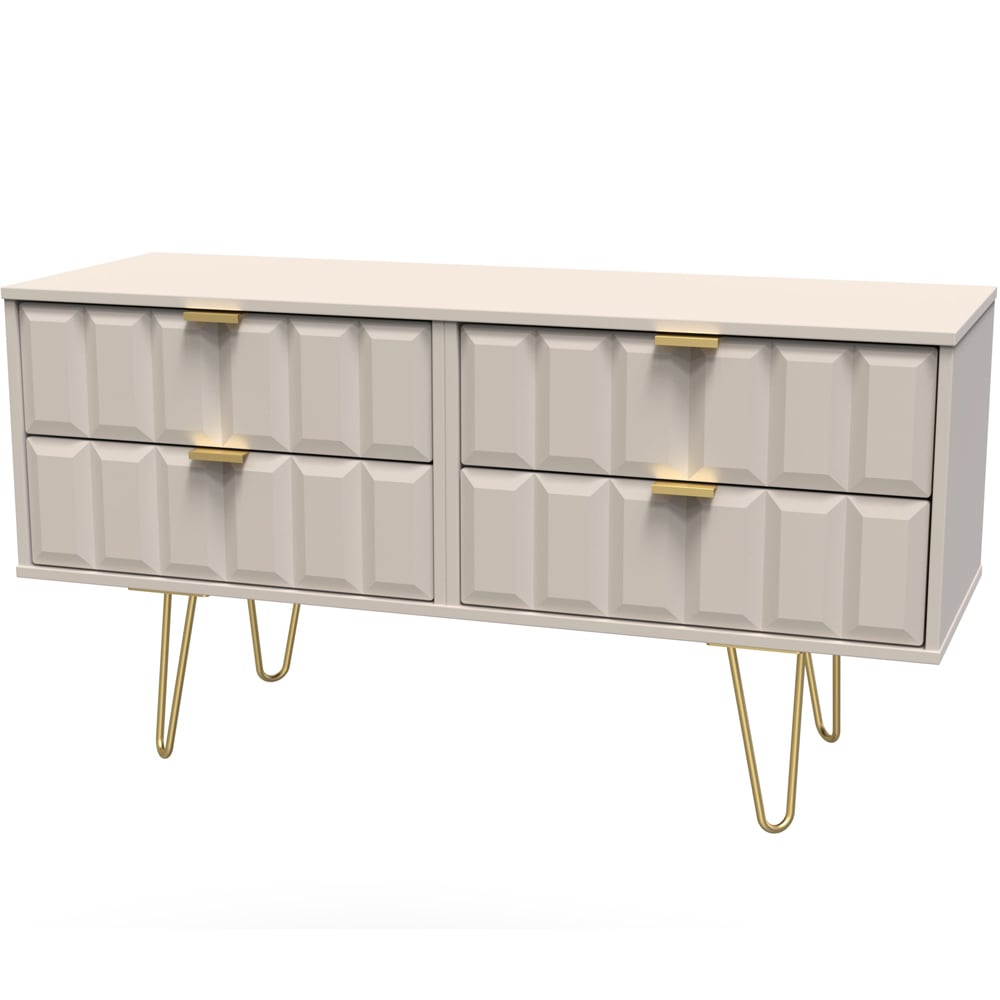 Crowndale Cube 4 Drawer Matt Kashmir Chest of Drawers Ready Assembled Image 2