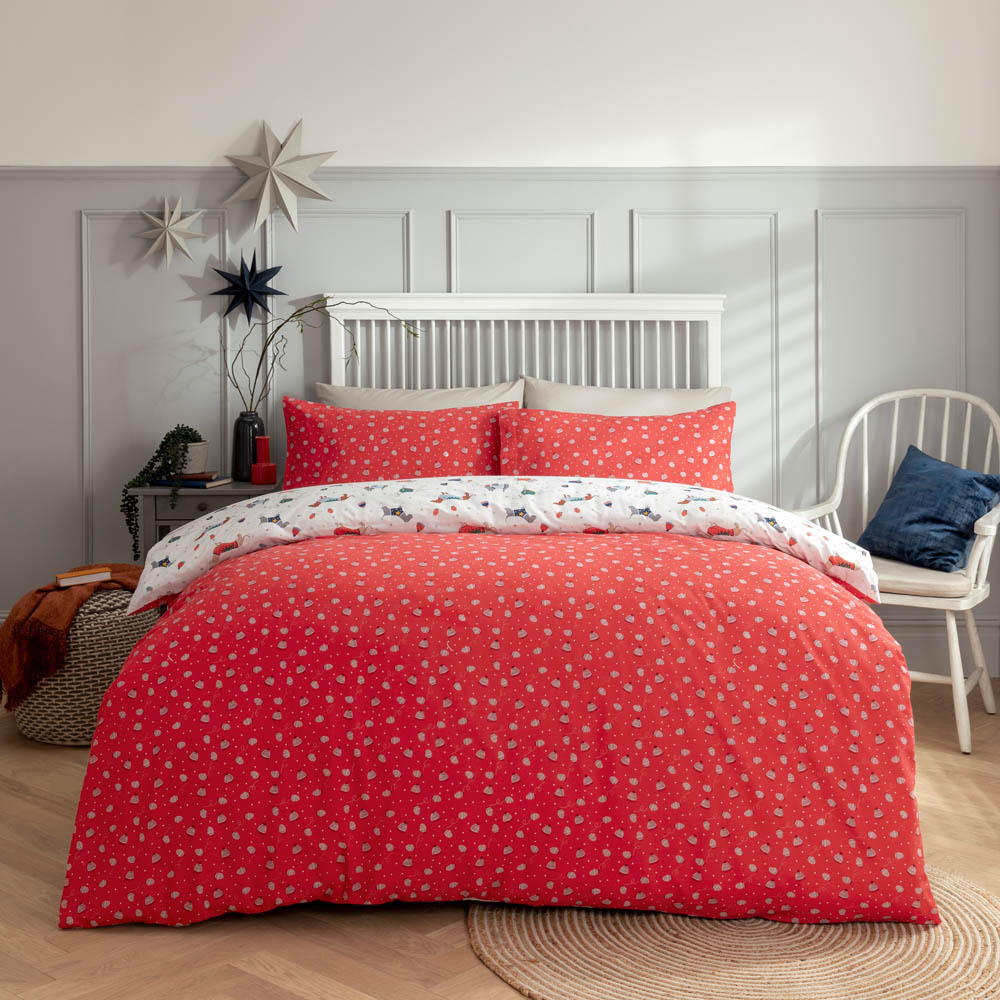 Smart Living Double Christmas Jumper Dogs Duvet Set Image 4
