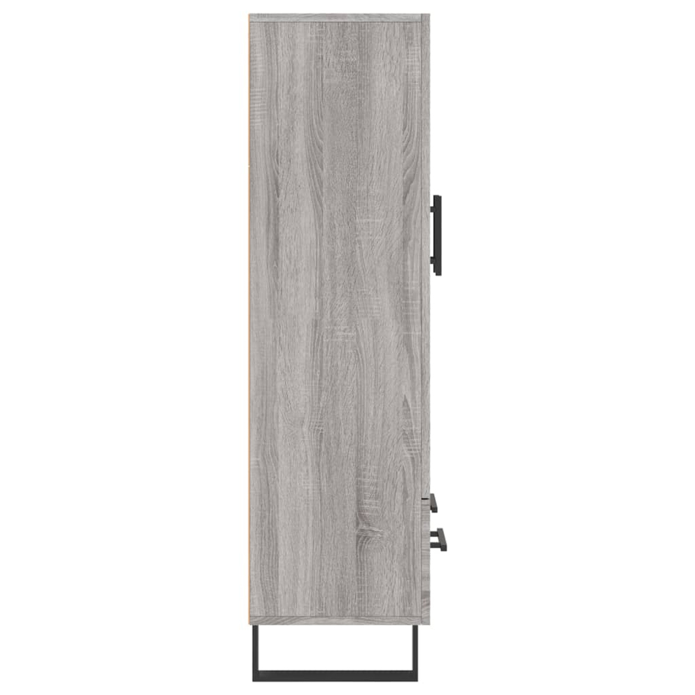 vidaXL 2 Door Single Drawer Grey Sonoma Highboard Image 7