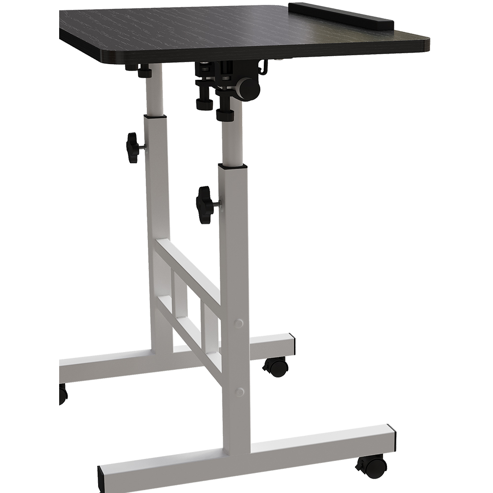 Living and Home Height Adjustable Mobile Laptop Desk Black Image 3