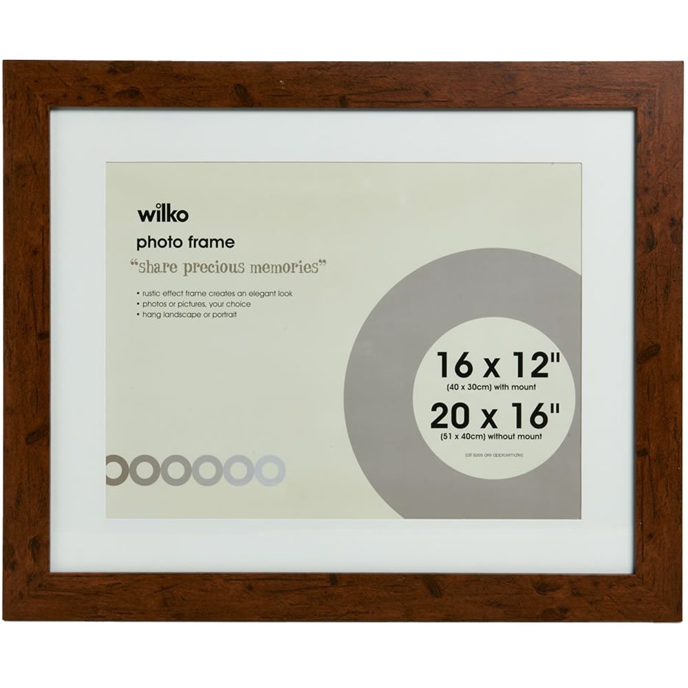 Wilko Rustic Effect Photo Frame 20 x 16 Inch Image 1