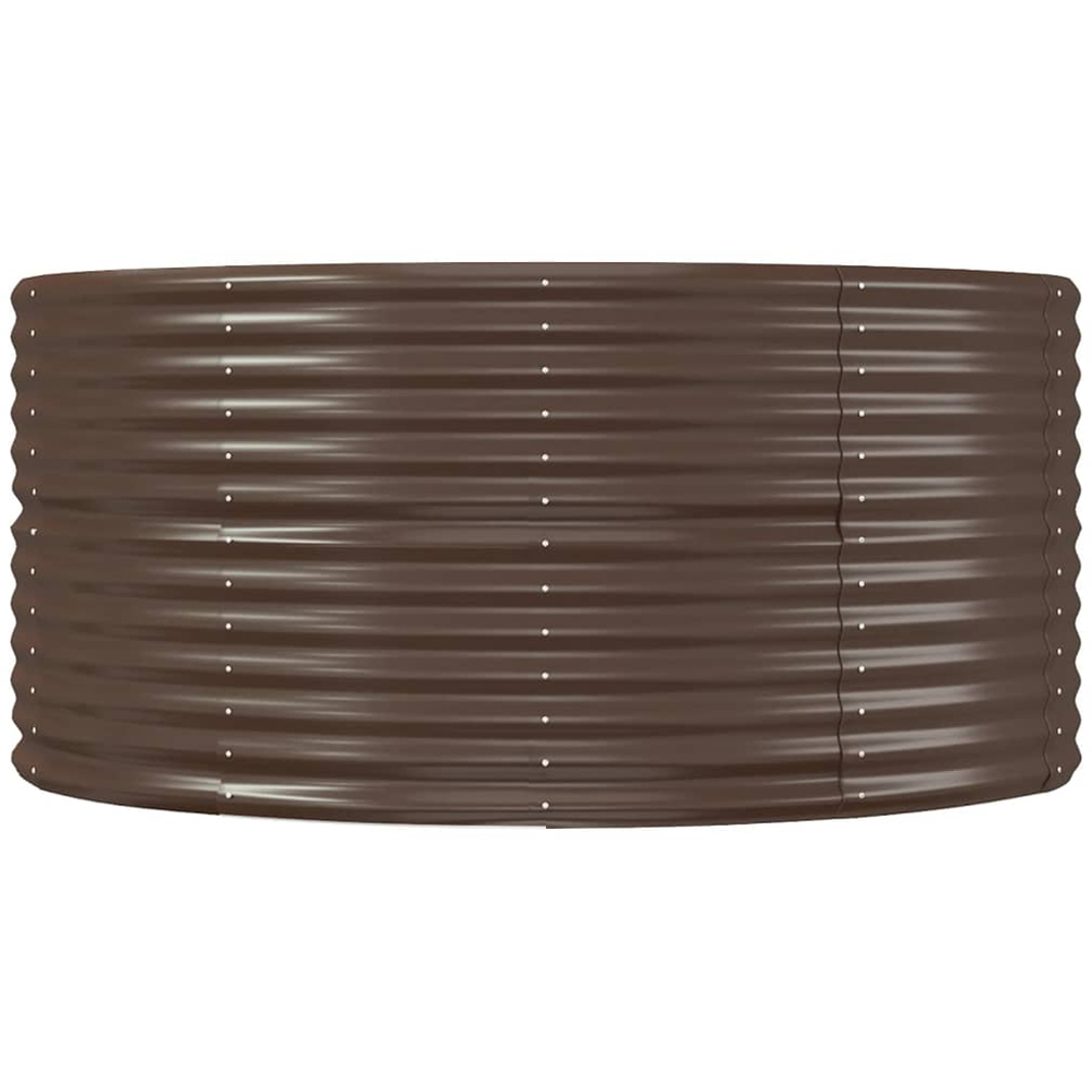 vidaXL Brown Galvanised Steel Rectangular Garden Raised Bed 367 x 140 x 68cm Image 3