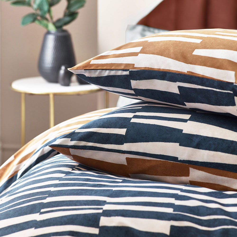 Hoem Piper Super King Dusk and Bronze Abstract Geometric Duvet Set Image 2