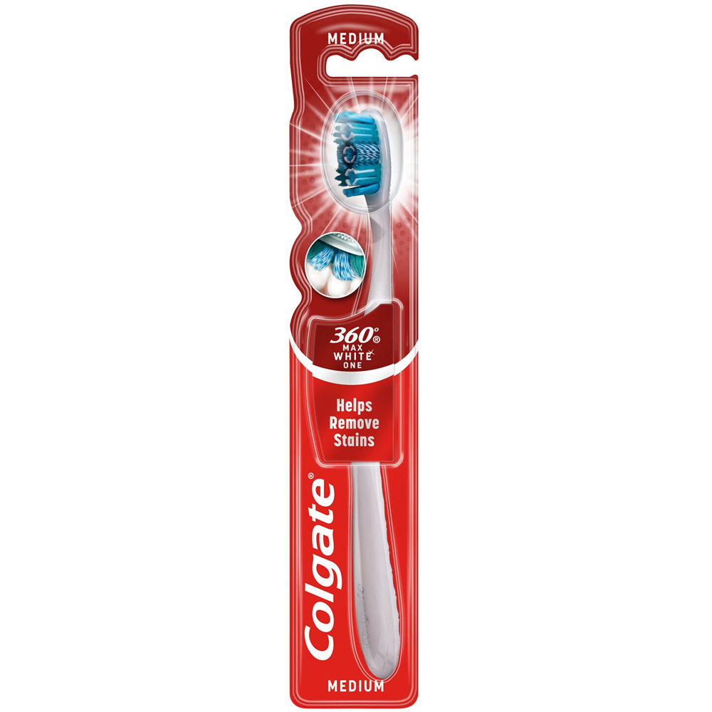 Colgate 360° Max White One Medium Toothbrush Image 1