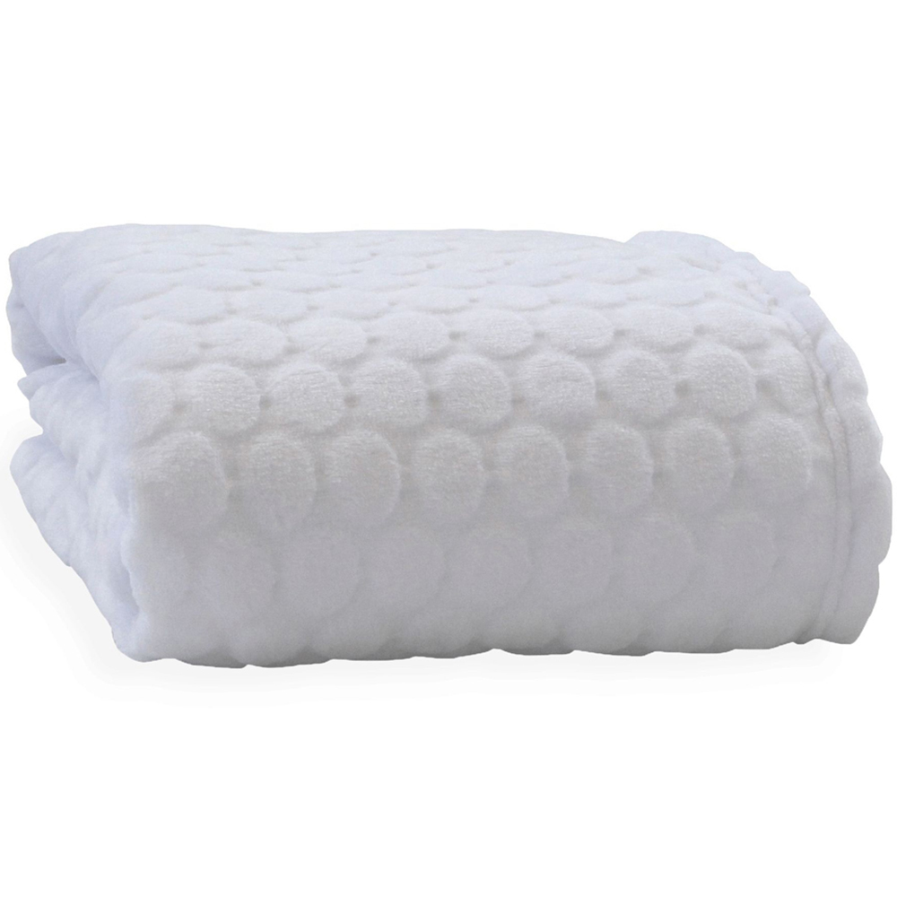 Clair de Lune Baby White Marshmallow Pram Blanket 90 x 70cm Image 1