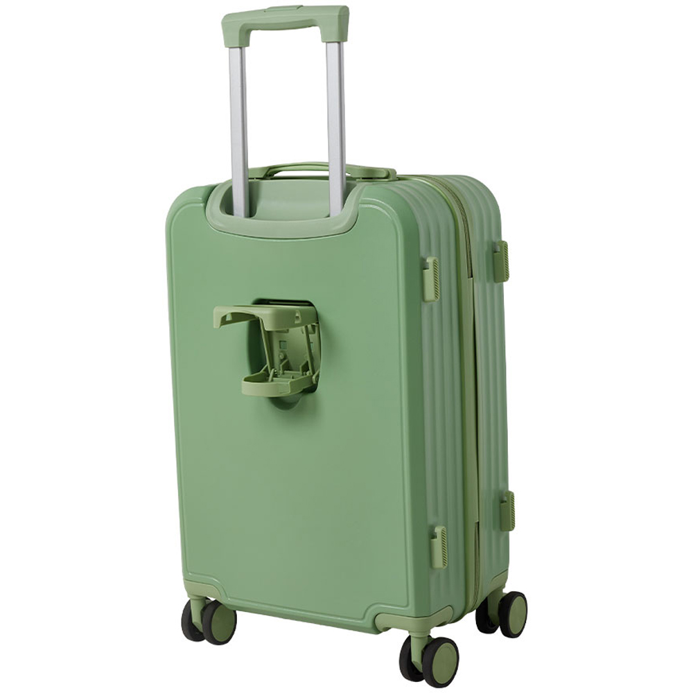 H&O Direct 21 inch Green Hard Shell Luggage Suitcase Image 2