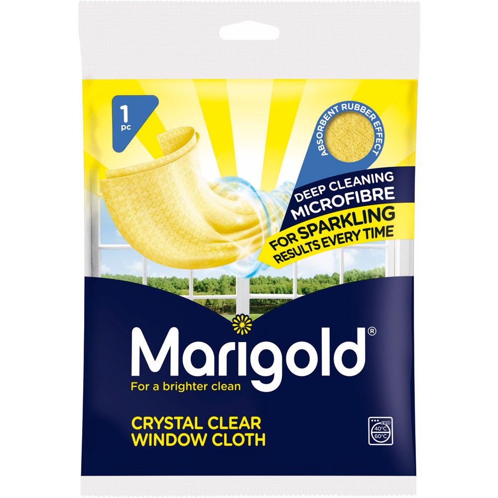 Marigold Microfibre Window Cloth Crystal Clear Image 1