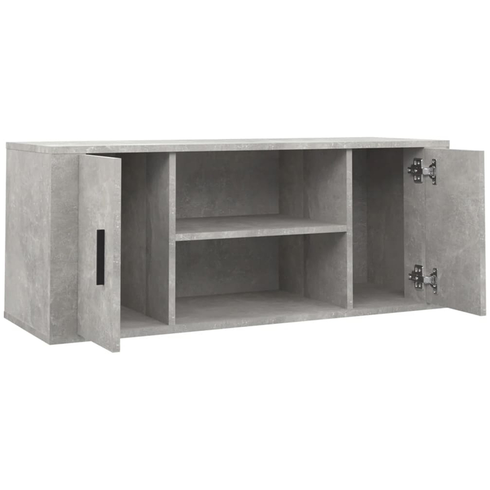 vidaXL 2 Door 2 Shelf Concrete Grey TV Cabinet Image 4