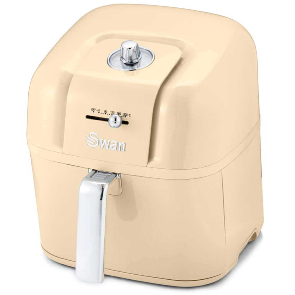 Swan SD10510CN Cream Retro Manual 6L Air Fryer 1800W Image 1