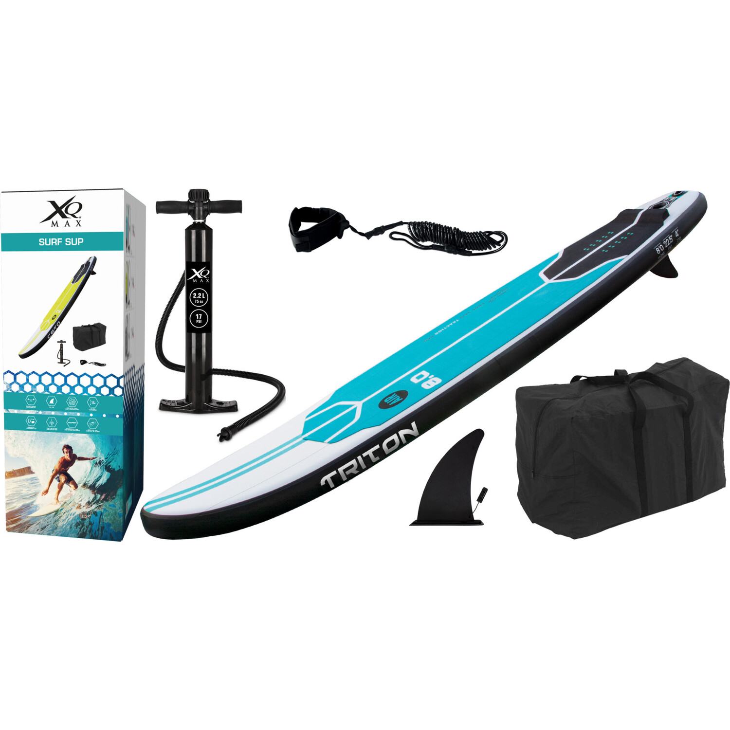 XQMAX 245 Surf Paddle Board - Blue Image 1