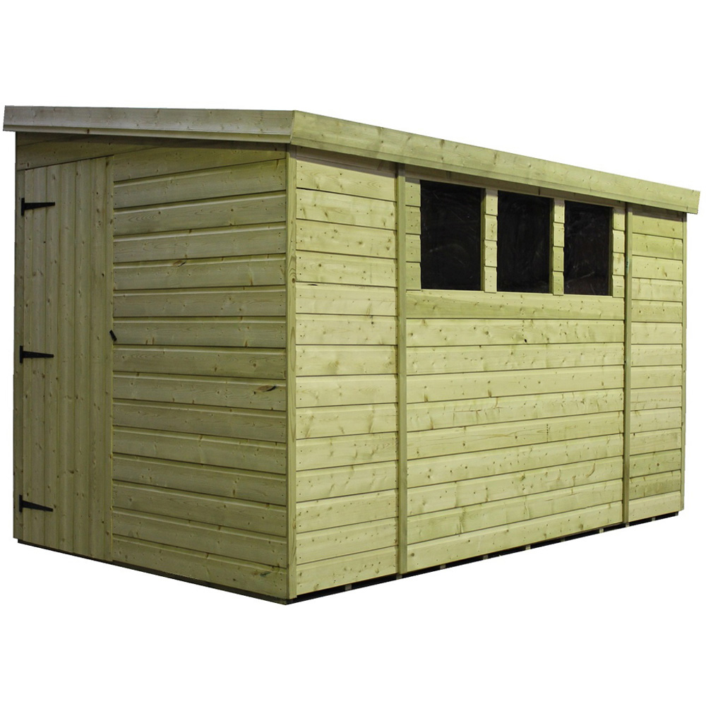 Empire Sheds 3000 10 x 6ft Tongue and Groove Wooden Pent Garden Shed Image 1