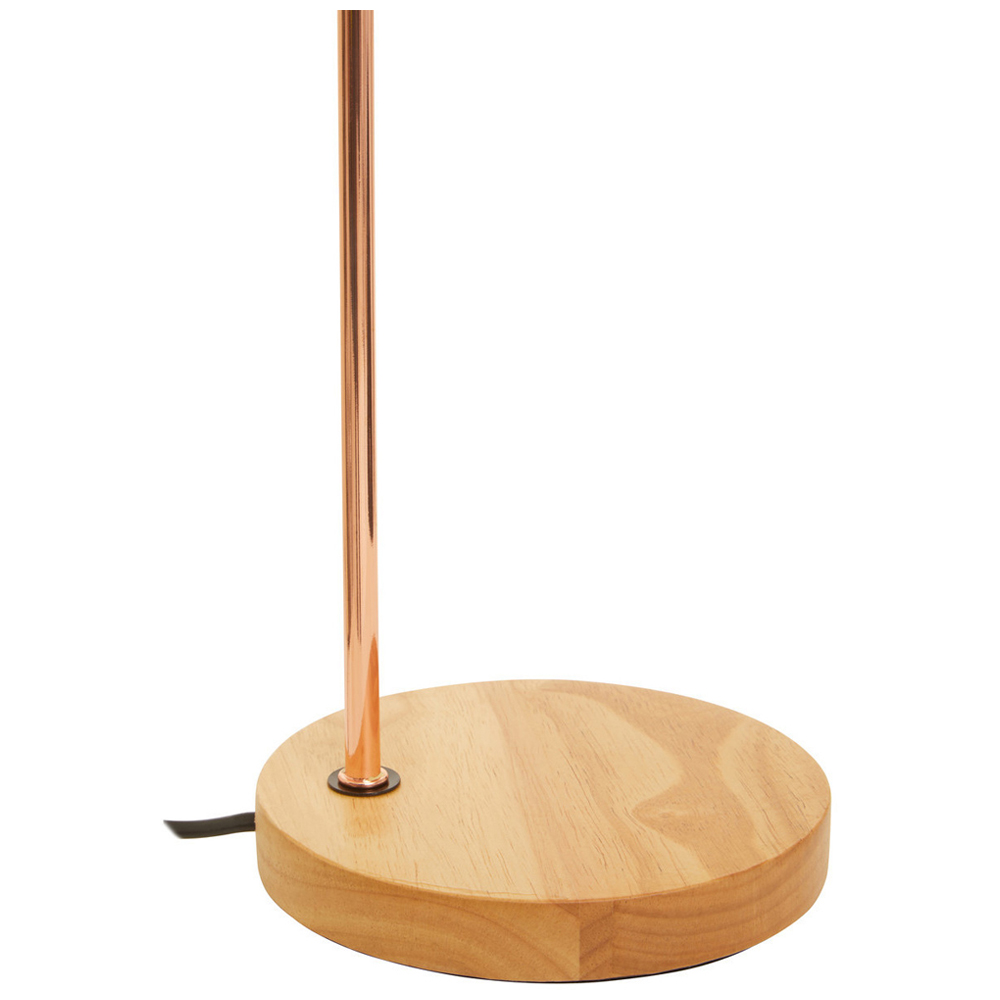Premier Housewares Matte Black Curved Table Lamp Image 6