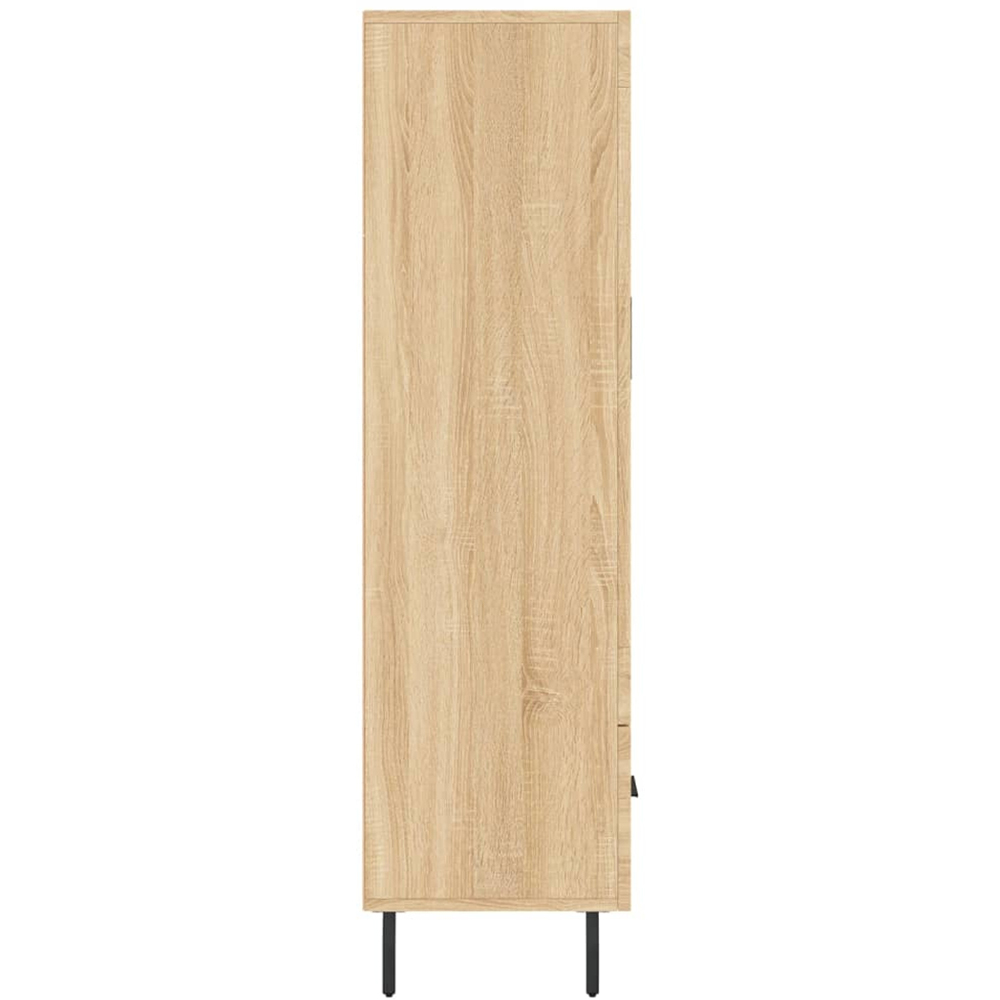 vidaXL 2 Glass Door Single Drawer Sonoma Oak Highboard Image 7