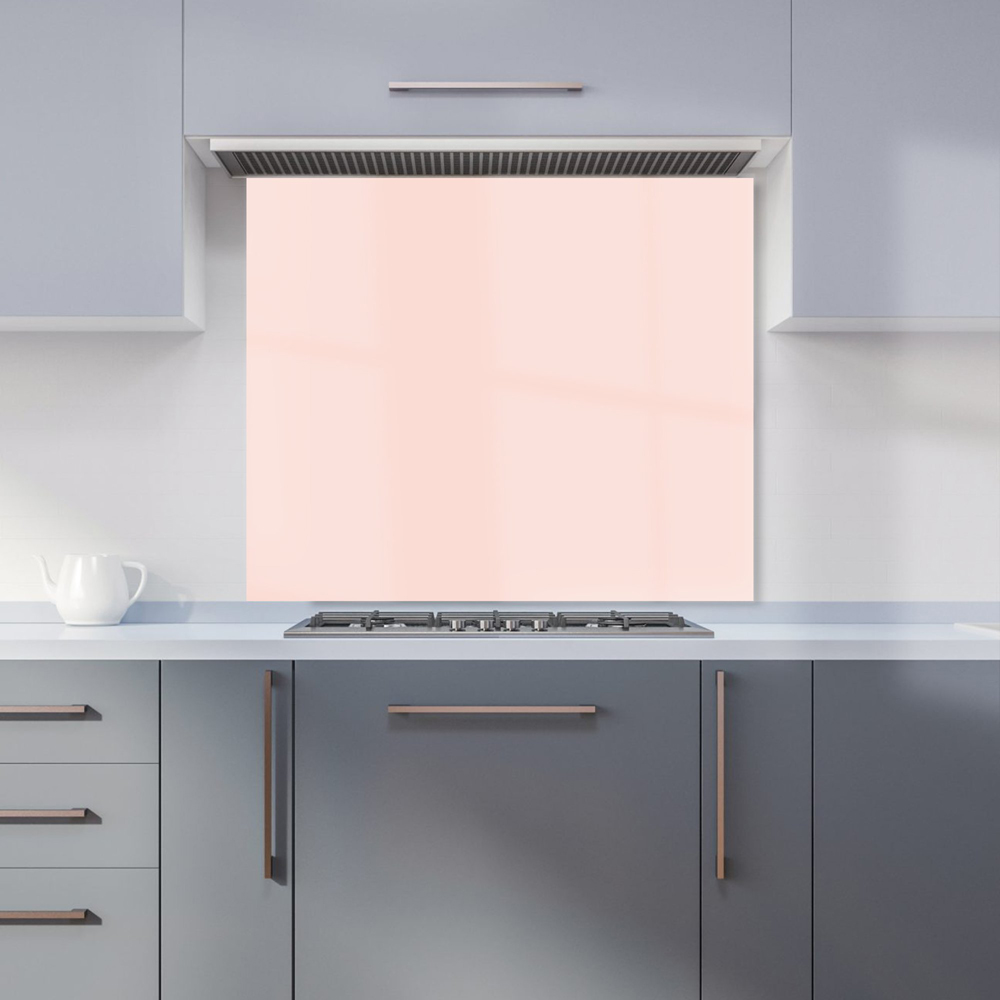 Warren Reed Designer Dusty Pink Glass Kitchen Splashback 75 x 90cm Image 1