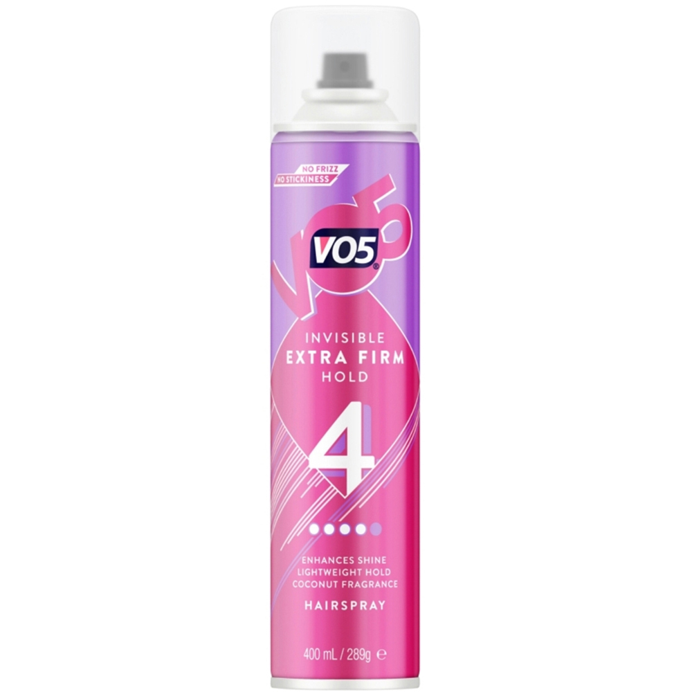 VO5 Invisible Firm Hold Hair Spray with 24H Weather and Humidity Protection 400ml 6 Pack Image 2