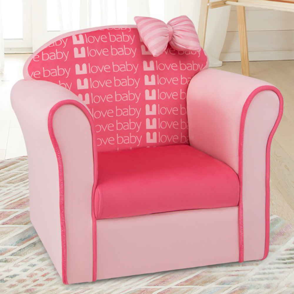 Costway Pink Toddler Couch Image 1