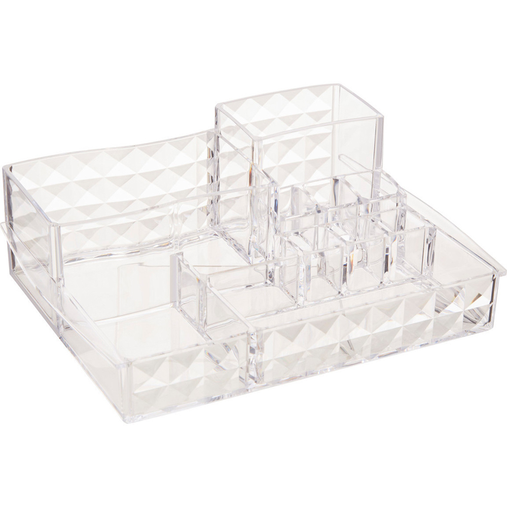 Premier Housewares Clear 11 Compartment Cosmetic Organiser Image 1